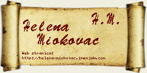 Helena Miokovac vizit kartica